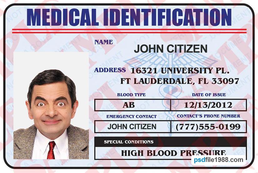 USA Medical ID Card